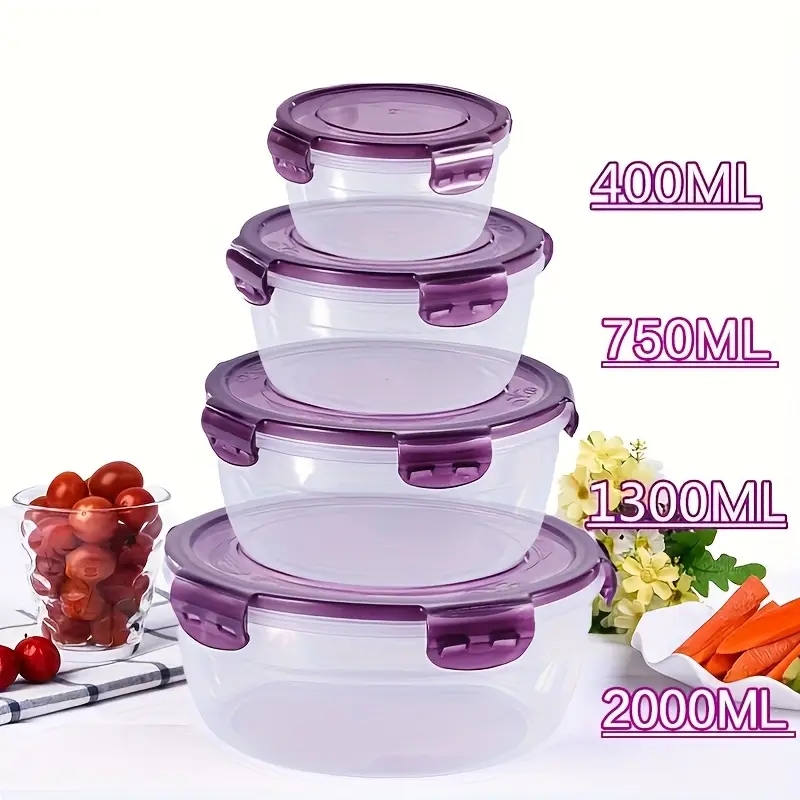 4 Plastic Food Storage Contain - Food Storage Meals ulasan dan harga