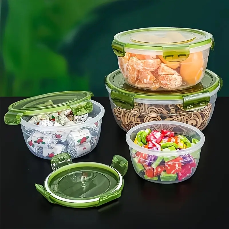 4 Plastic Food Storage Contain - Food Storage Meals ulasan dan harga