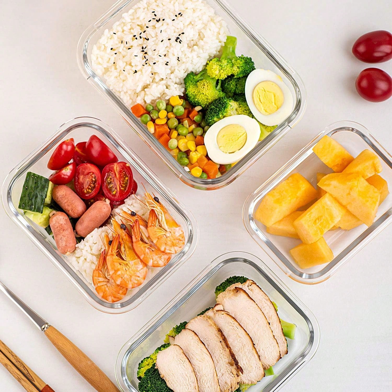 10 Pack Glass Meal Prep Contai - Food Storage Oven Safe ulasan dan harga