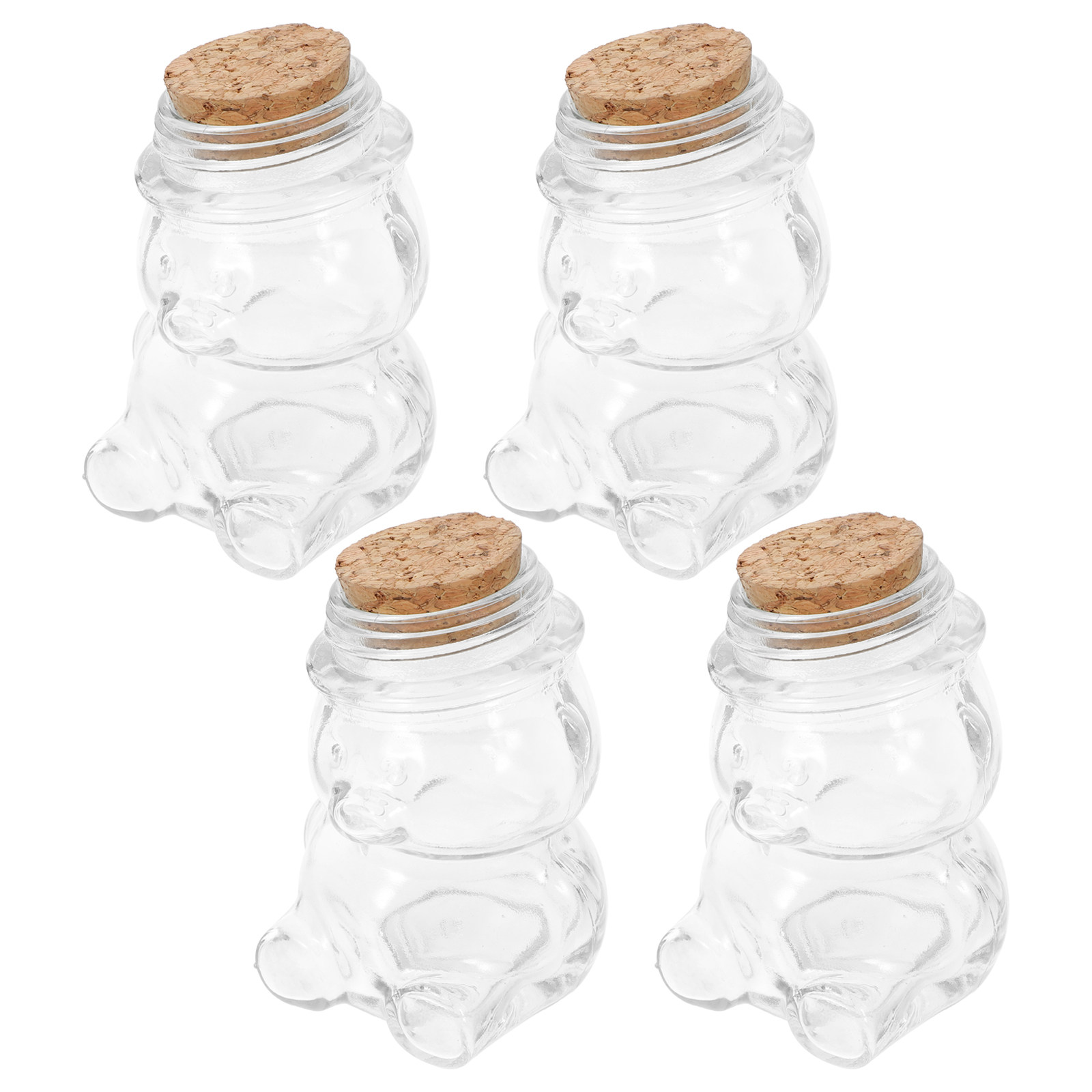 4Pcs Transparent Glass Candy J - Food Storage Containers ulasan dan harga