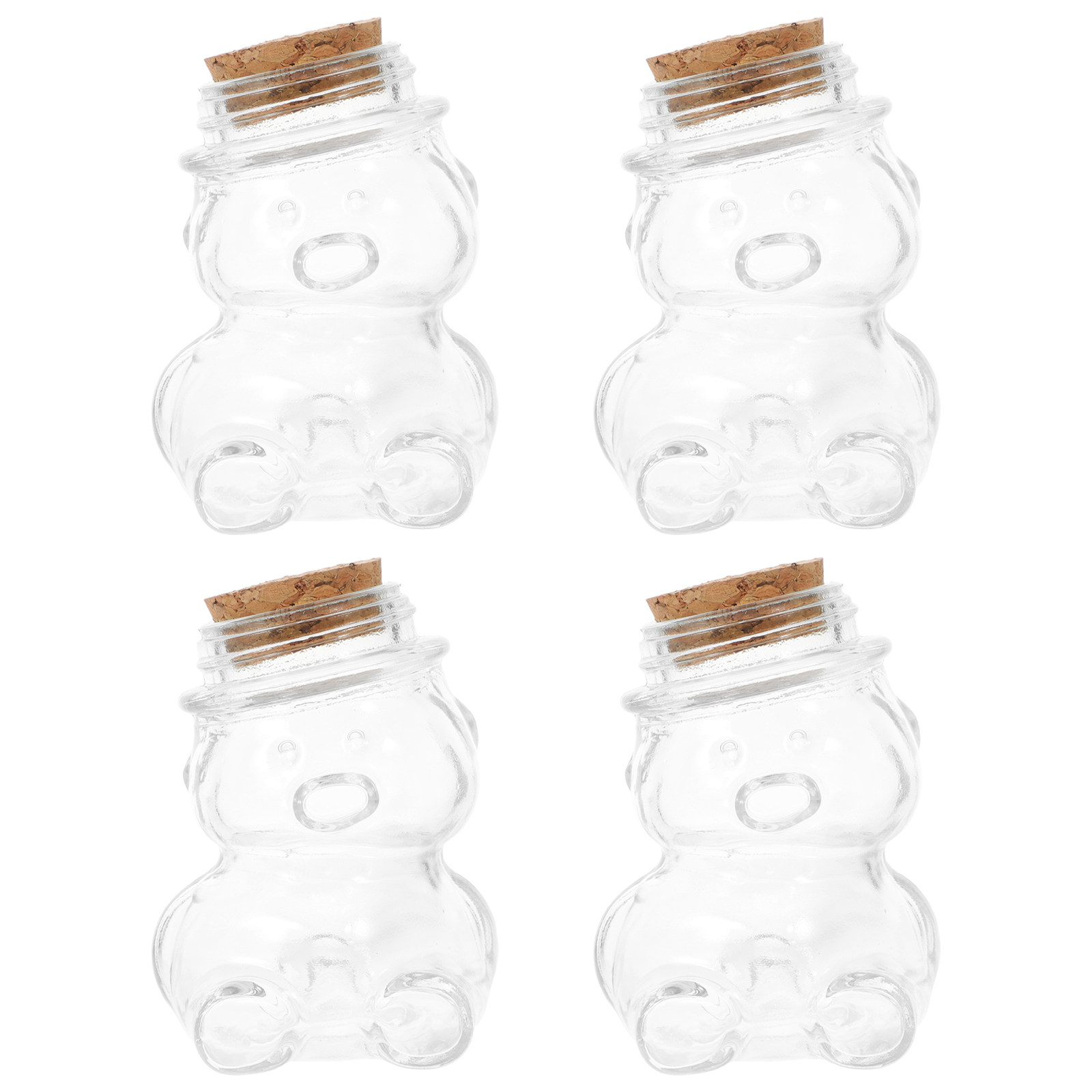 4Pcs Transparent Glass Candy J - Food Storage Containers ulasan dan harga