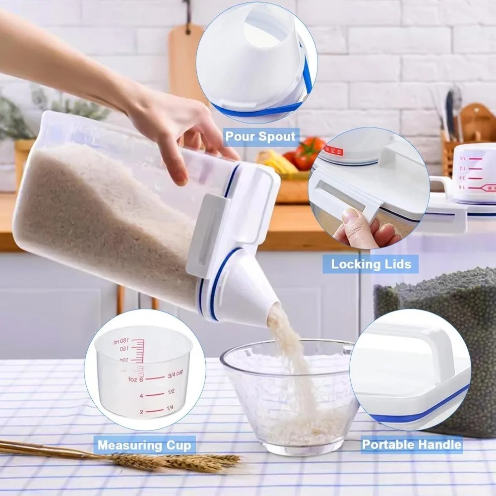 Rice Dry Food Storage Containe - Food Storage Meals ulasan dan harga